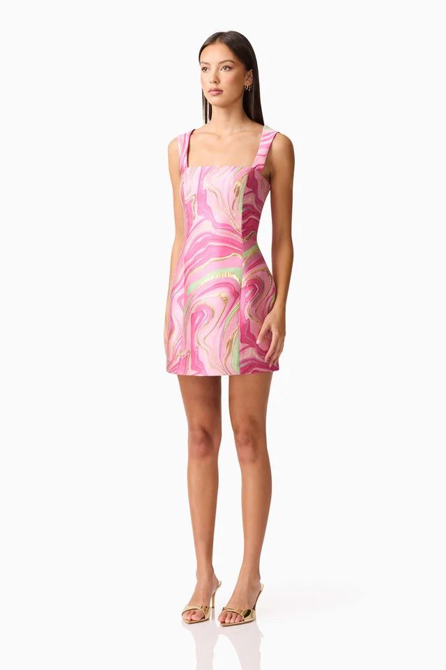 Elliatt Mirella Mini Dress - Pink Multi - Image 2