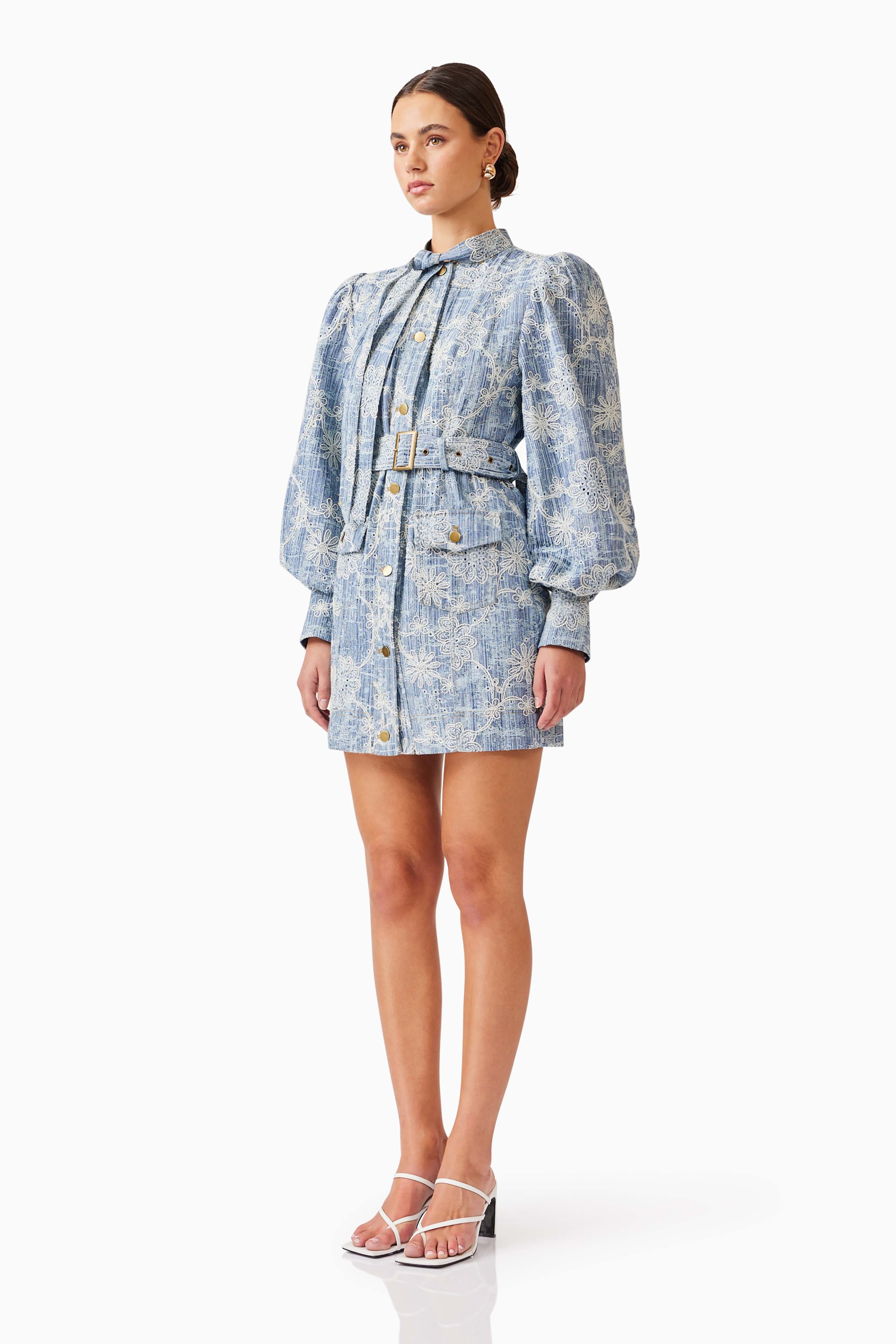 Elliatt Monica Mini Dress - Blue - Image 6
