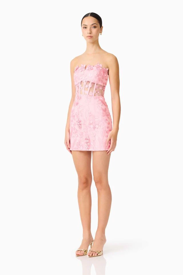 Elliatt Monique Strapless Mini Dress - Pink - Image 4