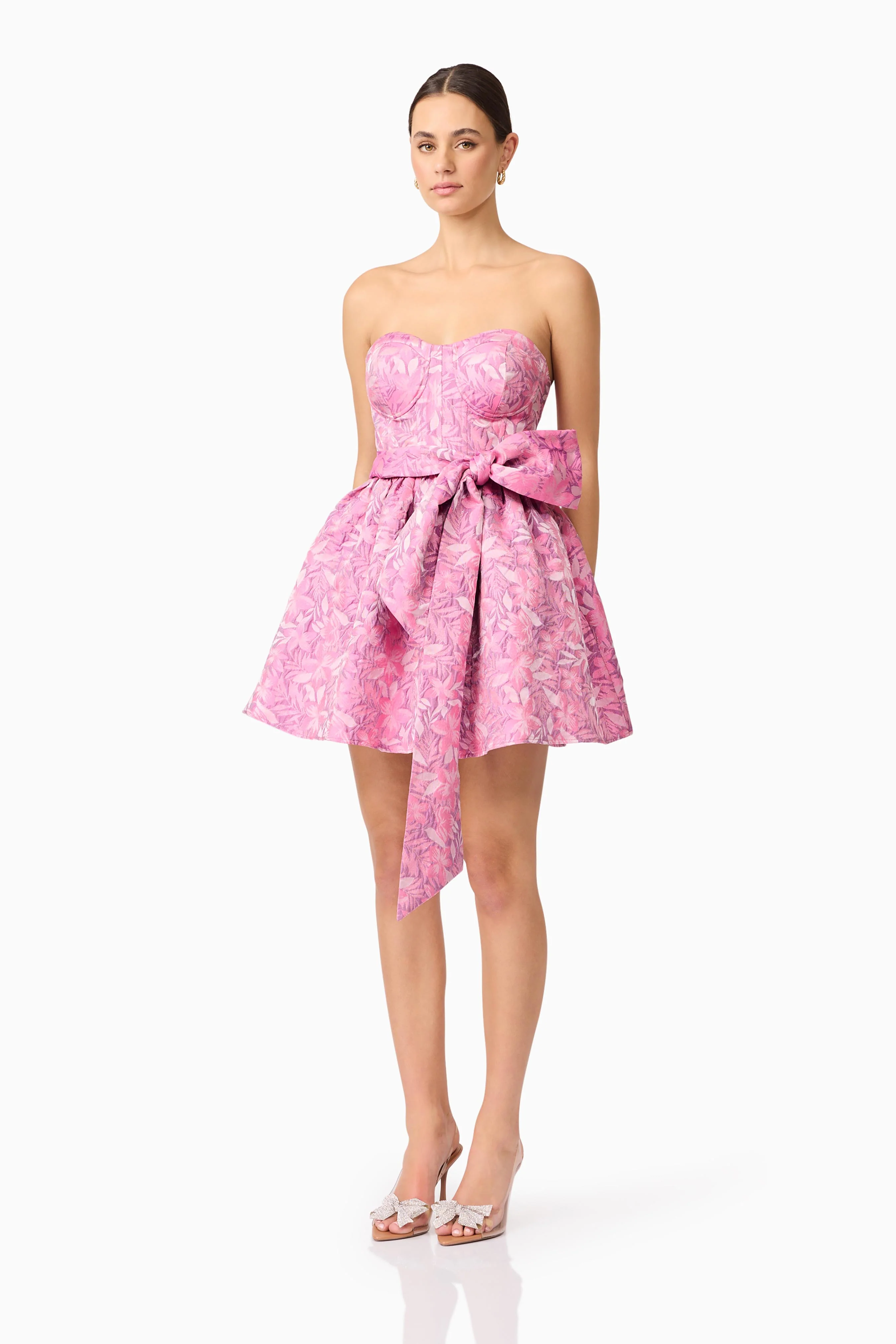 Elliatt Nadeen A Line Mini Dress - Pink Purple - Image 3