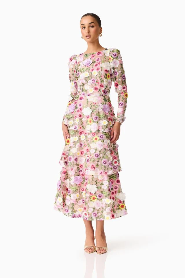 Elliatt Neve Gown - Nude Multi Floral - Image 2