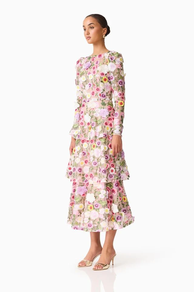 Elliatt Neve Gown - Nude Multi Floral - Image 3