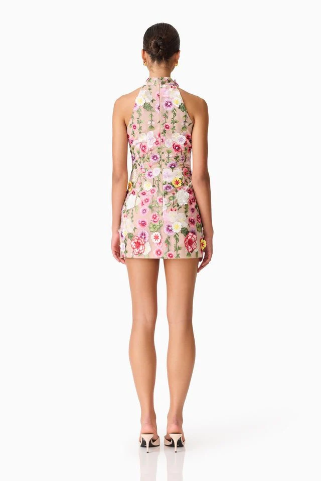 Elliatt Neve Mini Dress - Nude Multi Floral - Image 5
