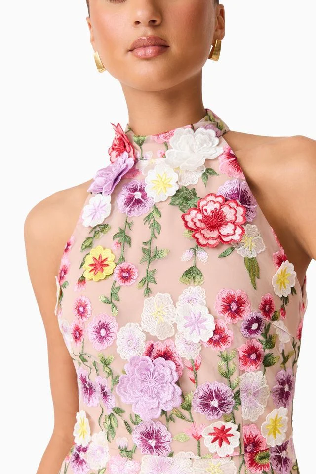 Elliatt Neve Mini Dress - Nude Multi Floral - Image 6