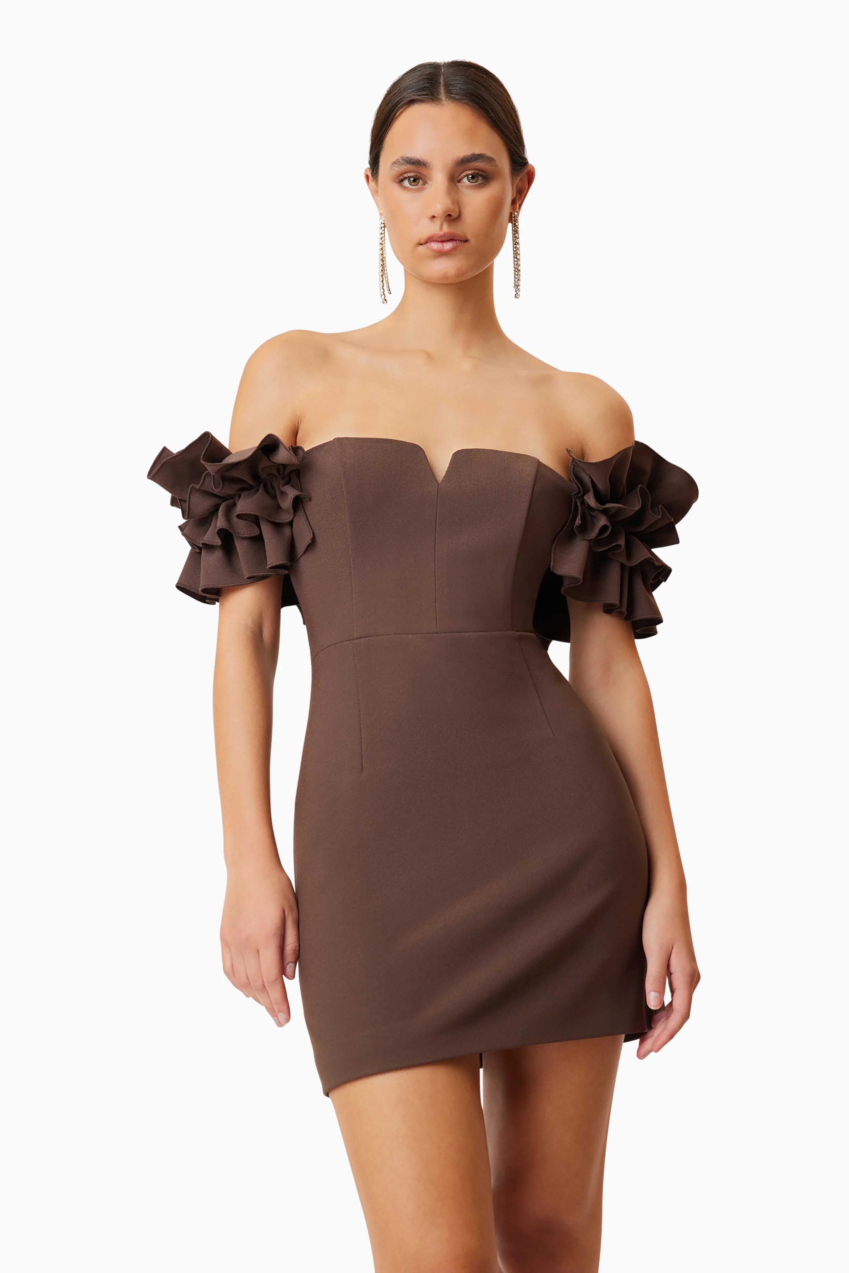 Elliatt Nola Mini Dress - Brown - Image 2