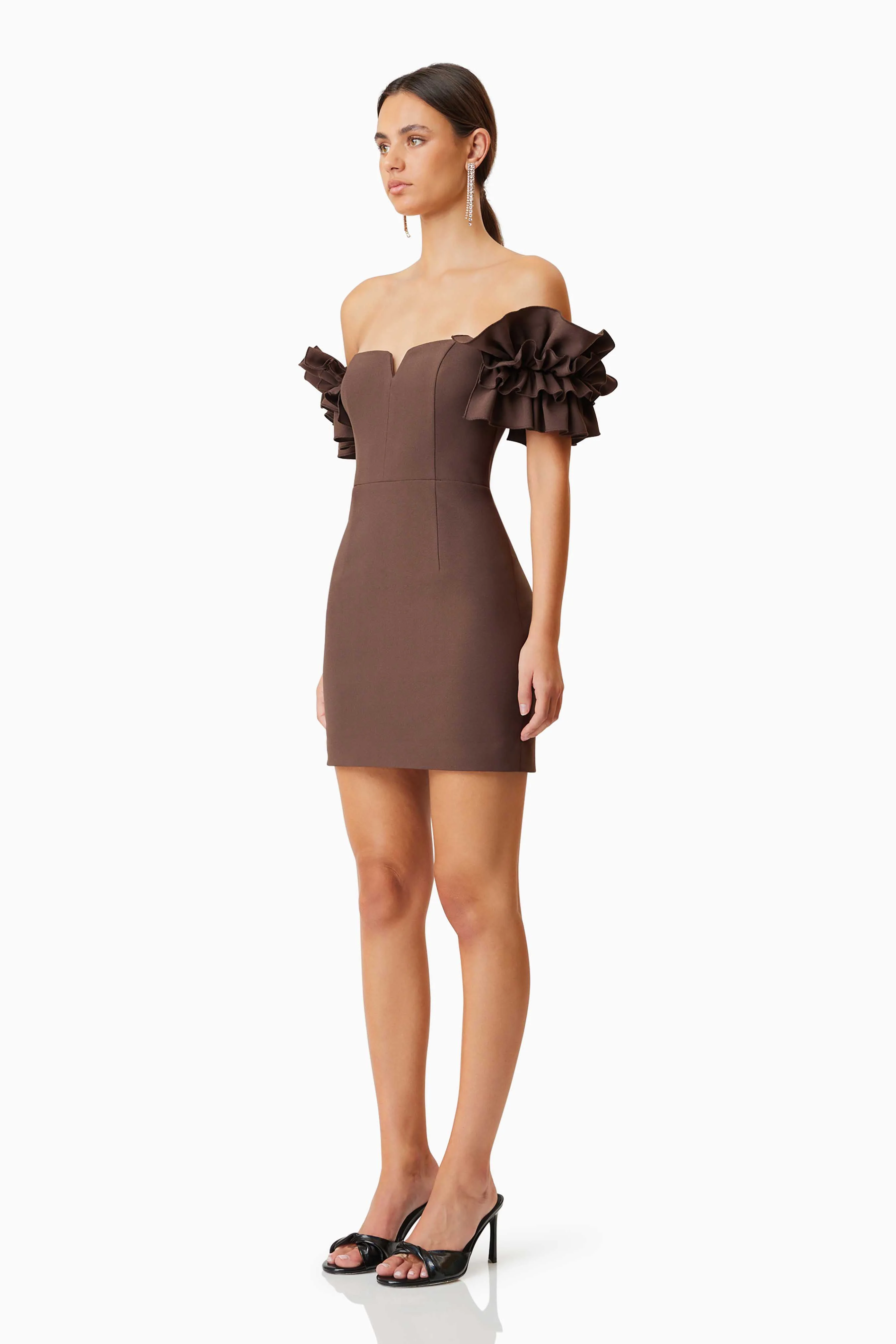 Elliatt Nola Mini Dress - Brown - Image 3