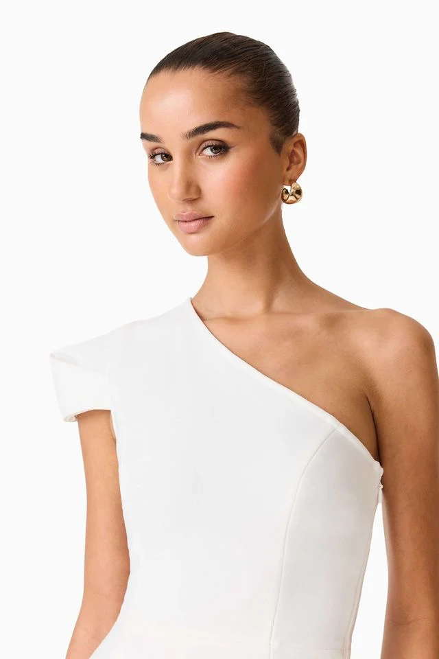 Elliatt Opline One Shoulder Gown - White - Image 5