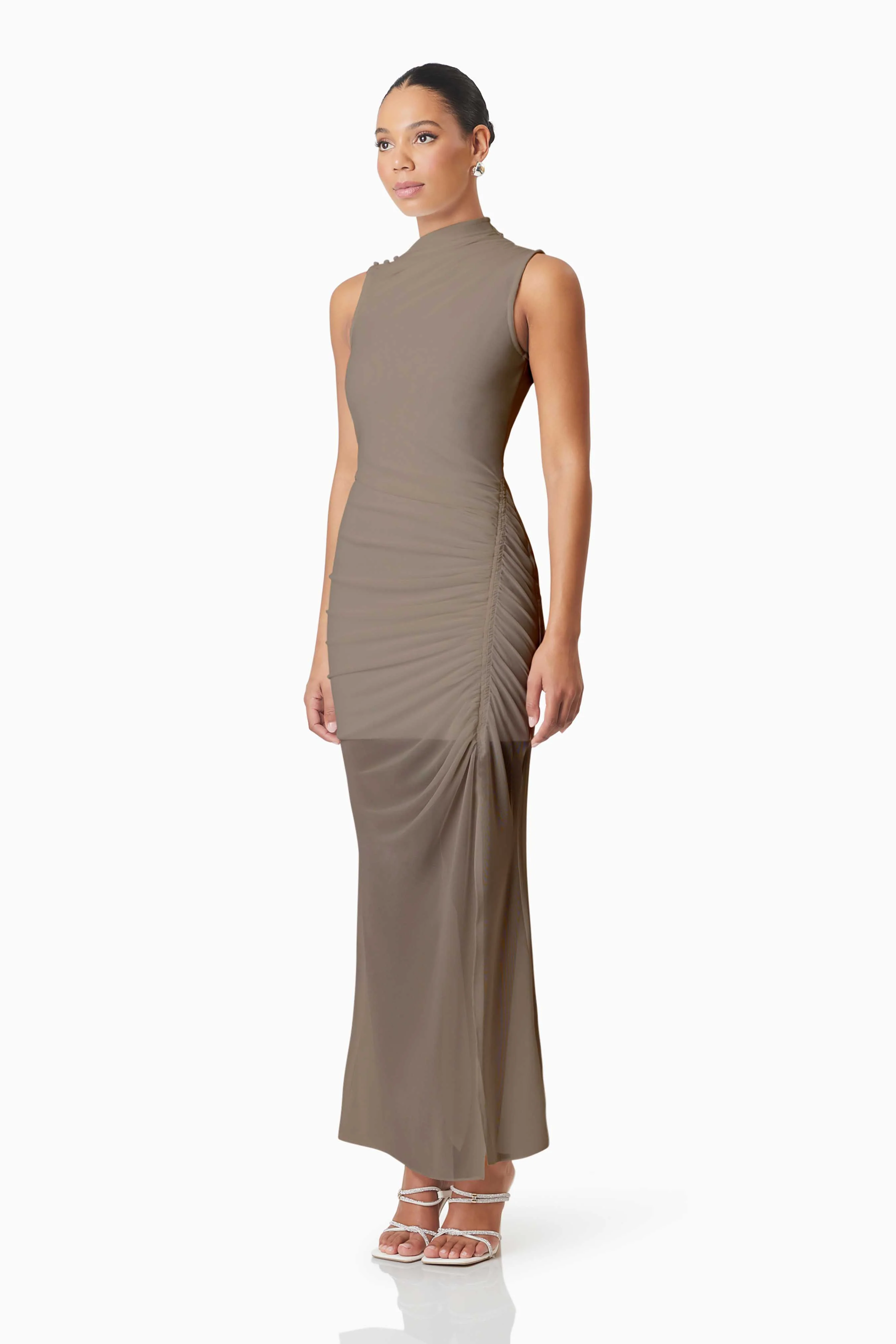 Elliatt Phoebe Maxi Dress - Mushroom - Image 3