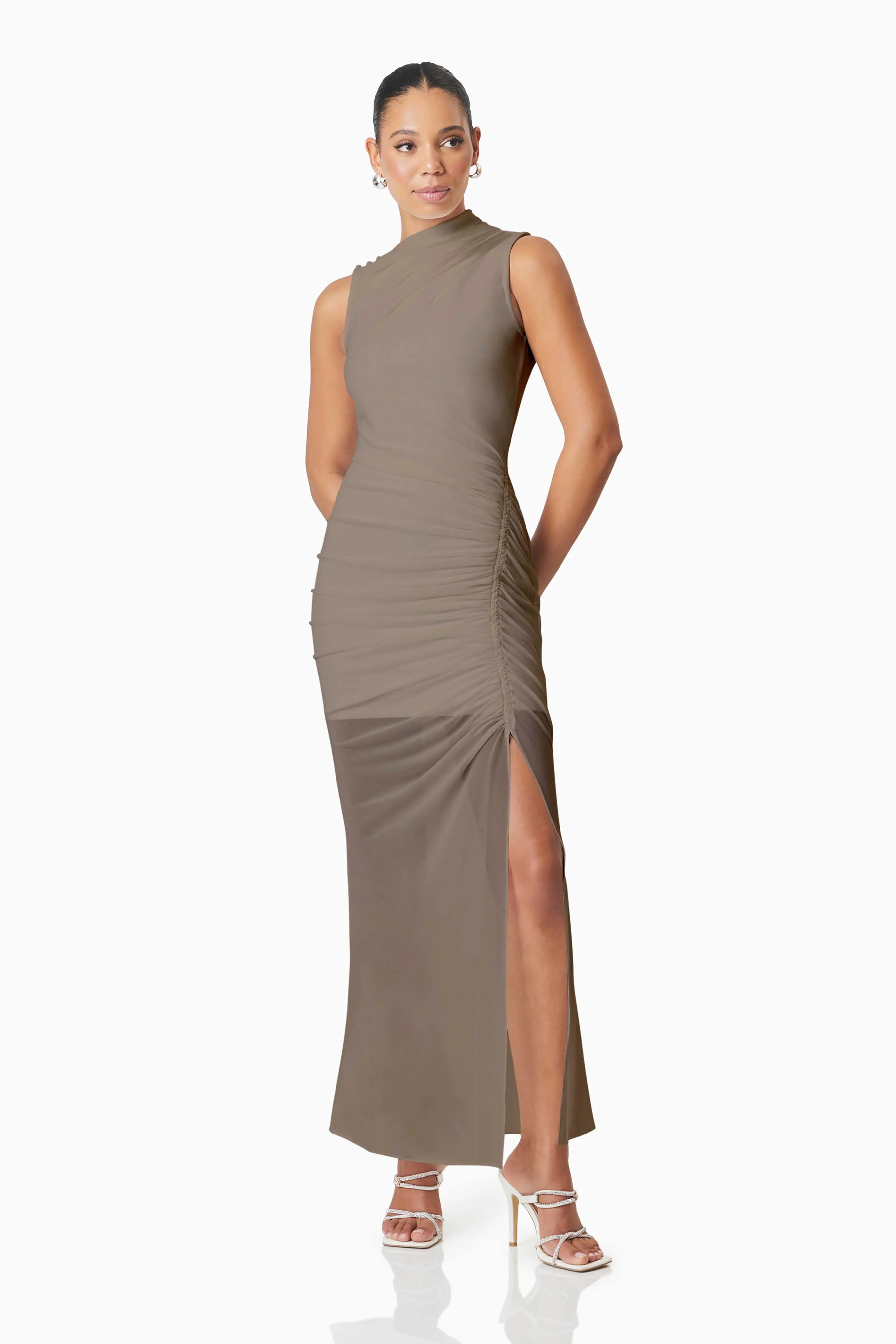 Elliatt Phoebe Maxi Dress - Mushroom - Image 7