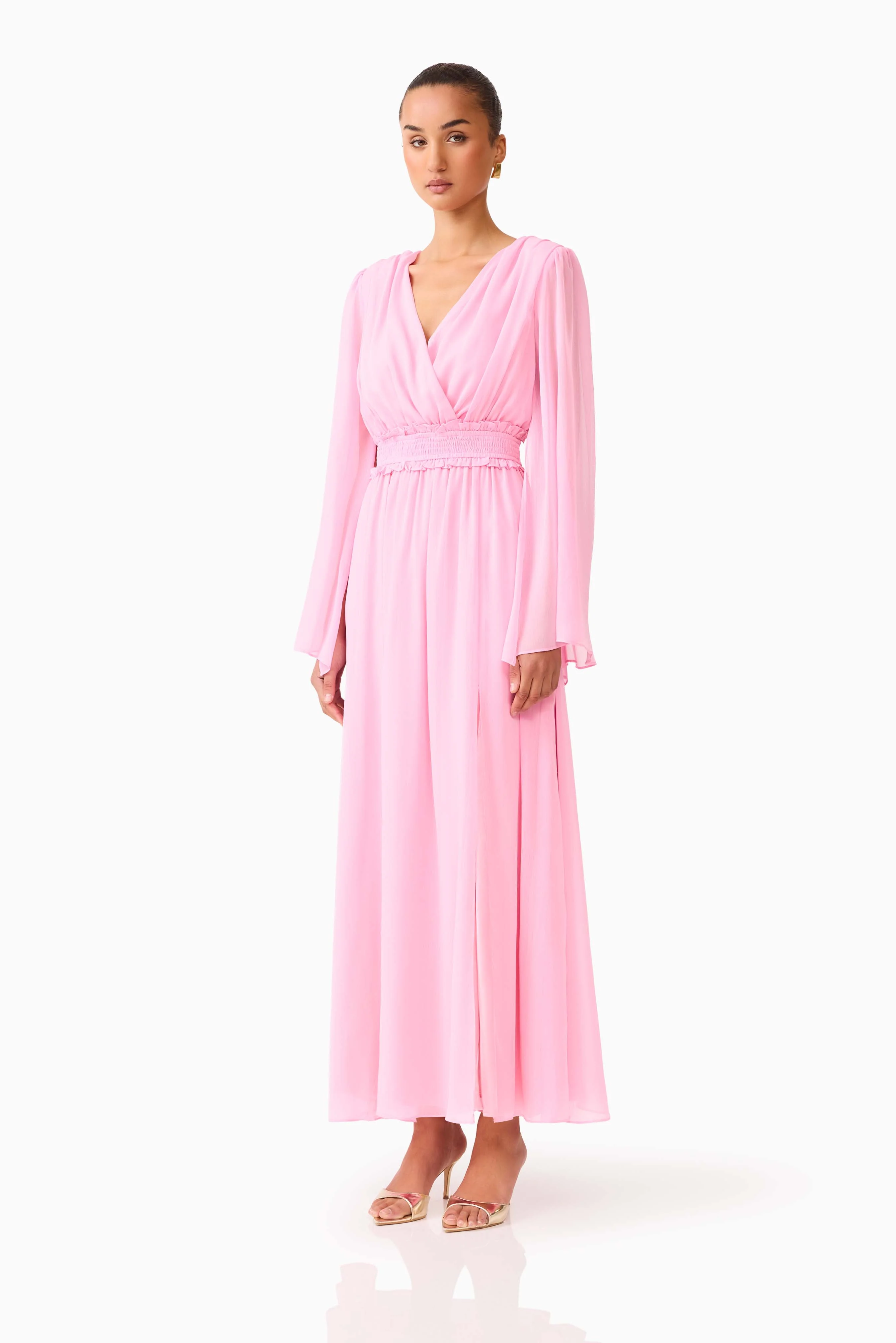 Elliatt Poppy Long Sleeve Gown - Pink - Image 6