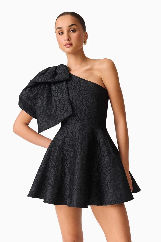 Elliatt Saffron Asym Mini Dress - Black - Image 2