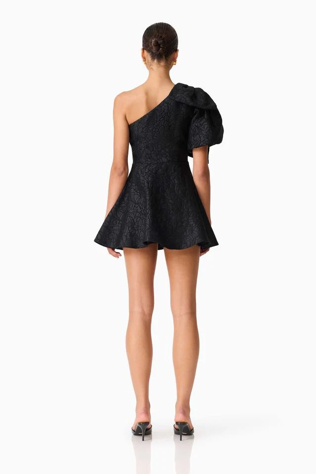 Elliatt Saffron Asym Mini Dress - Black - Image 4