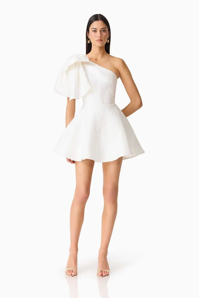 Elliatt Saffron Asym Mini Dress - White - Image 2