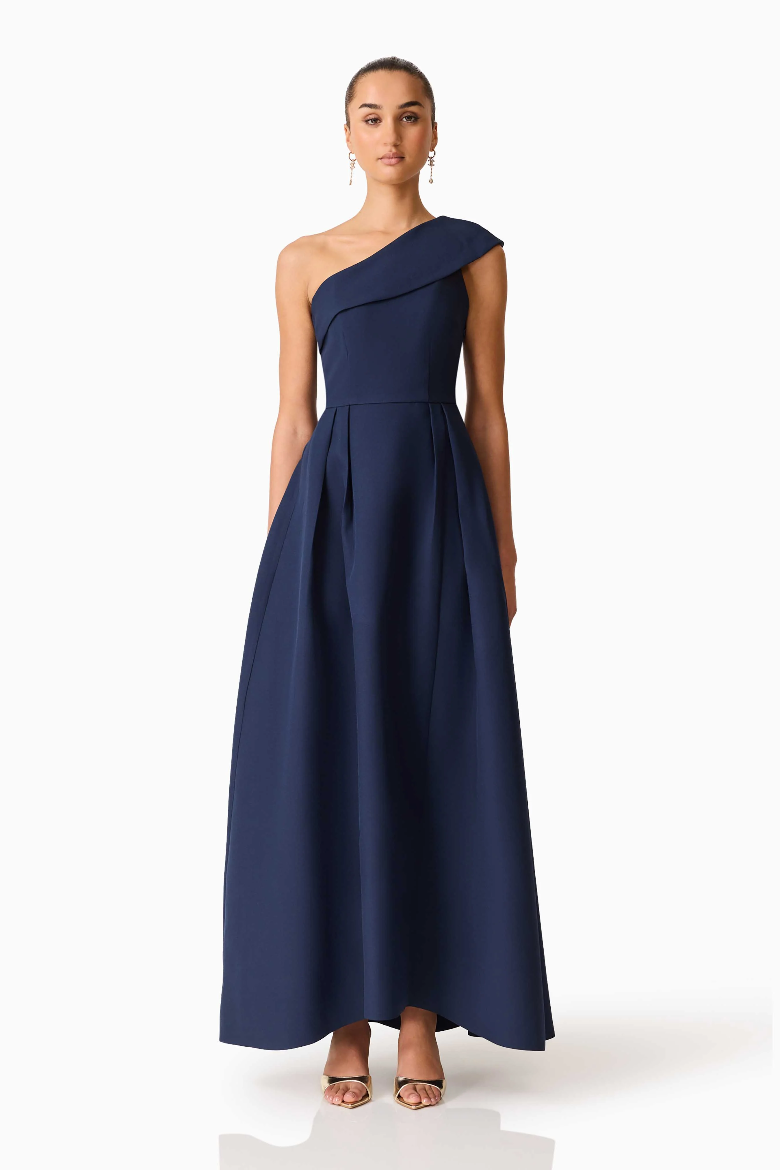 Elliatt Saphine One Shoulder Gown - Navy