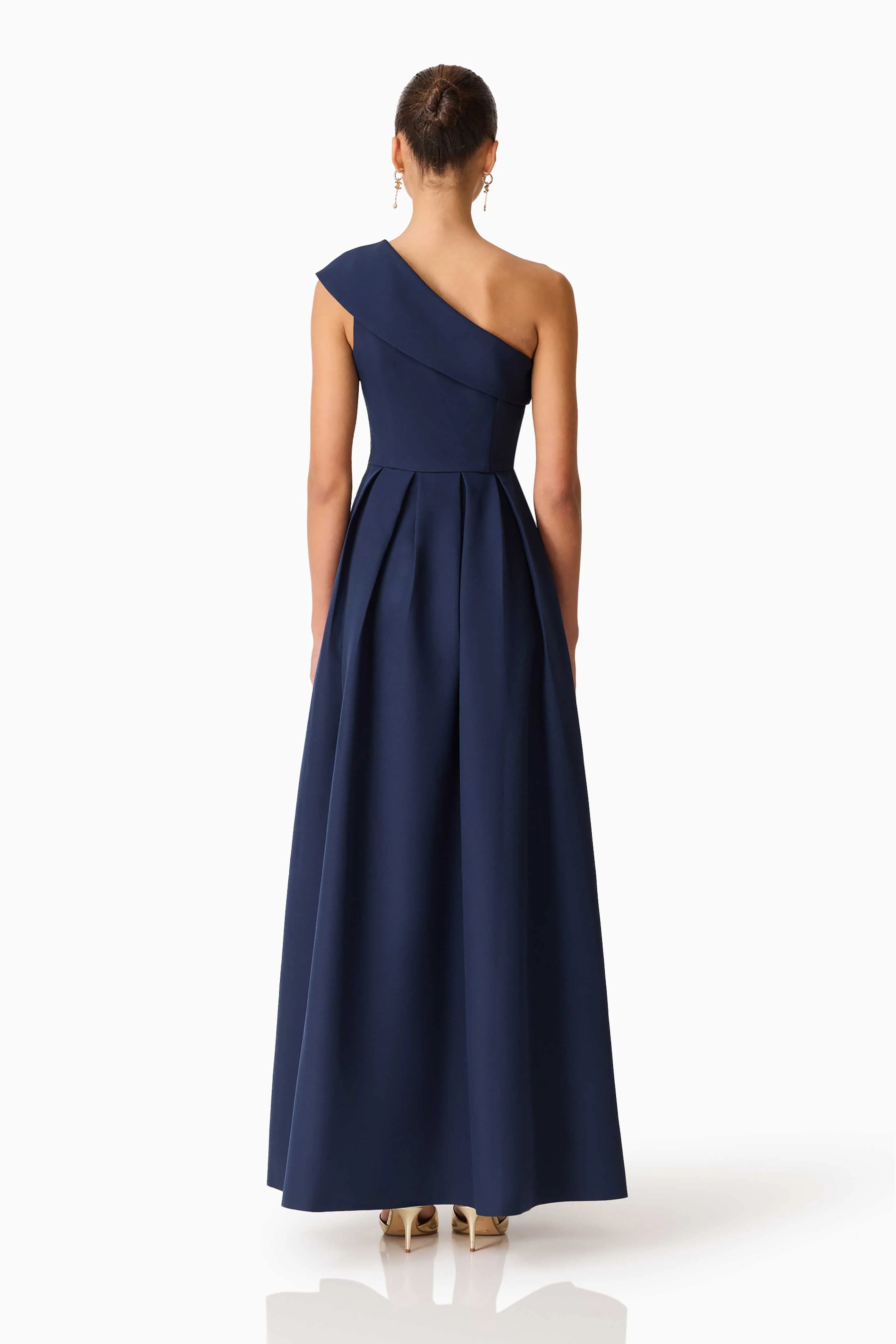 Elliatt Saphine One Shoulder Gown - Navy - Image 4
