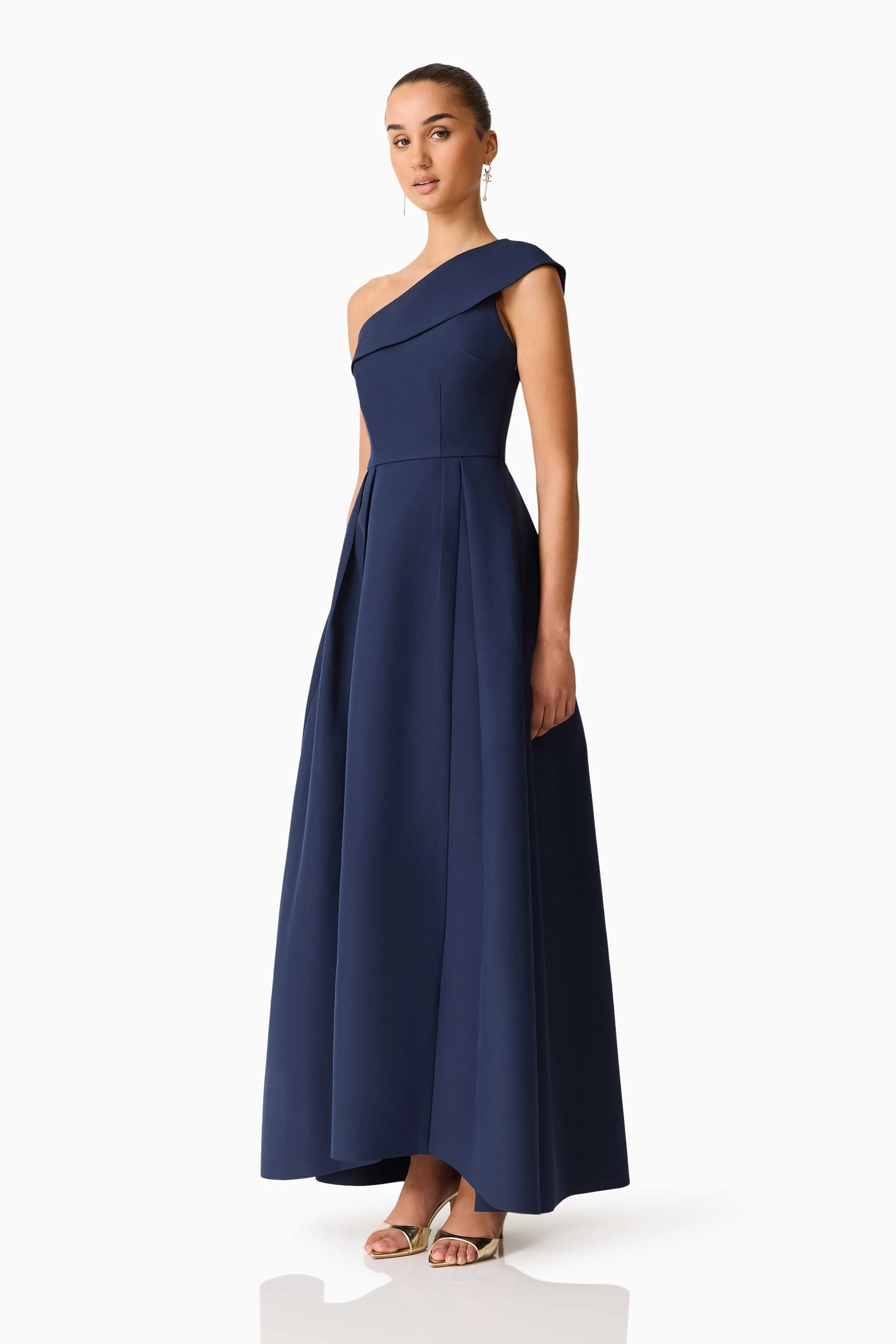 Elliatt Saphine One Shoulder Gown - Navy - Image 5