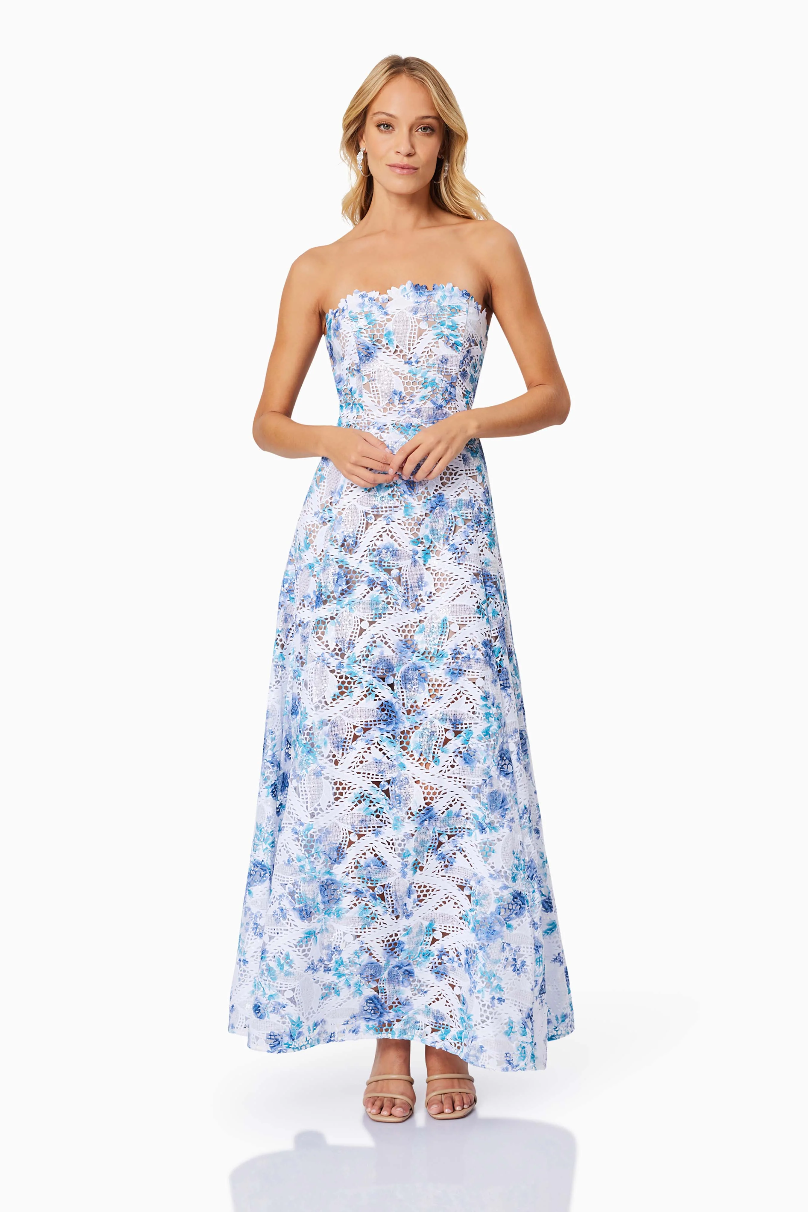 Elliatt Savannah Maxi Dress - Blue Multi - Image 3