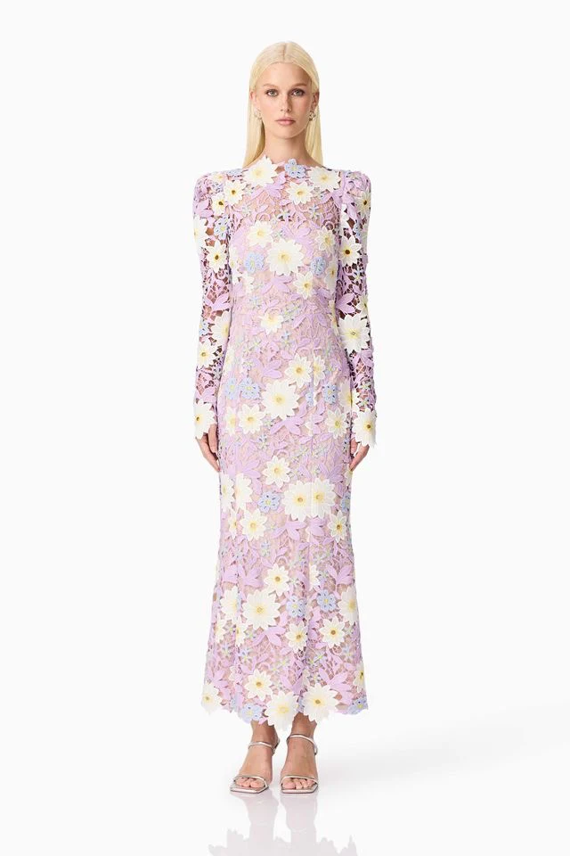 Elliatt Sigrid Midi Dress - Lilac Multi