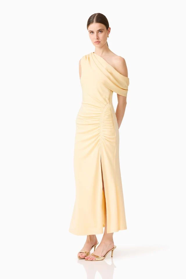 Elliatt Simone One Shoulder Maxi Dress - Butter Yellow - Image 3