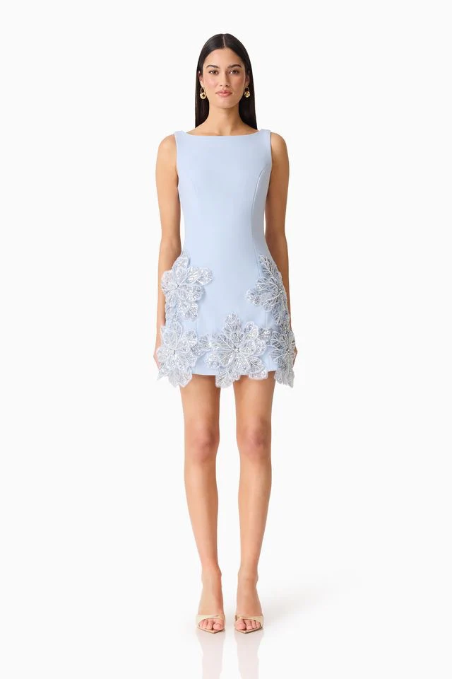 Elliatt Skye Mini Dress - Baby Blue