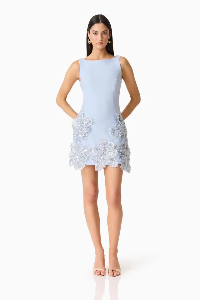 Elliatt Skye Mini Dress - Baby Blue - Image 2