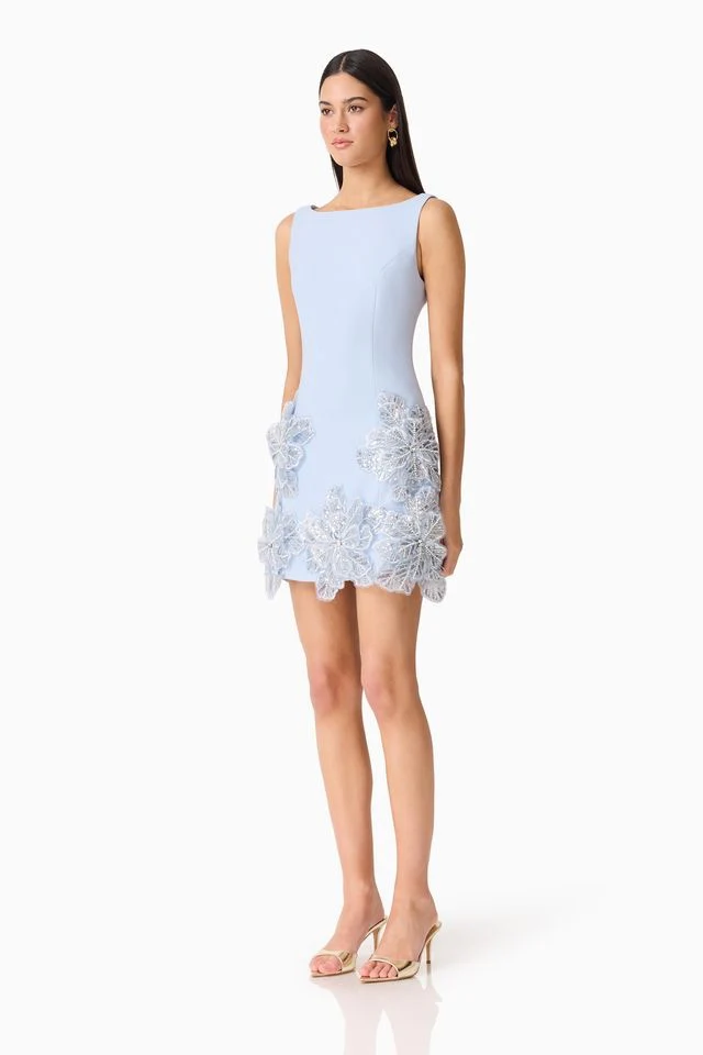 Elliatt Skye Mini Dress - Baby Blue - Image 3