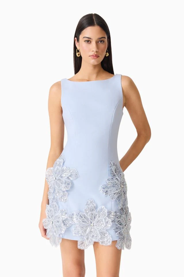 Elliatt Skye Mini Dress - Baby Blue - Image 4