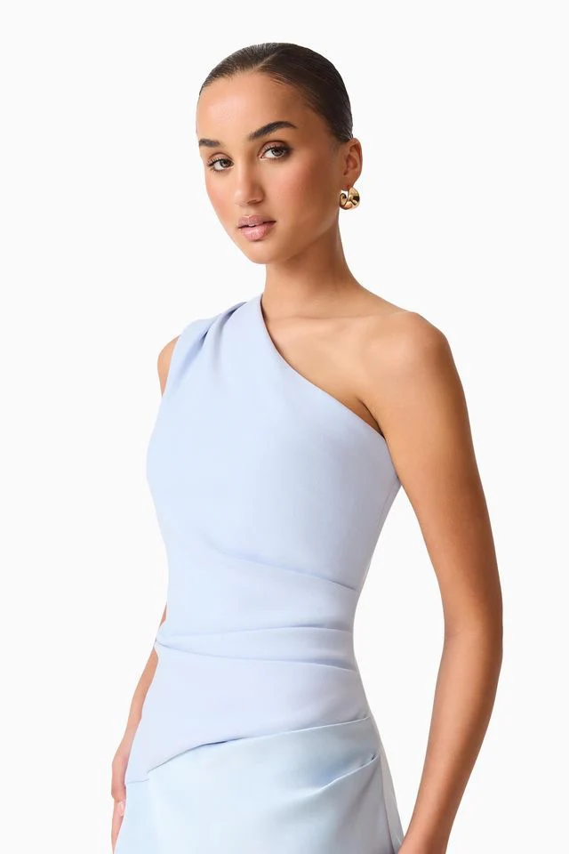 Elliatt Skye One Shoulder Gown - Baby Blue - Image 5