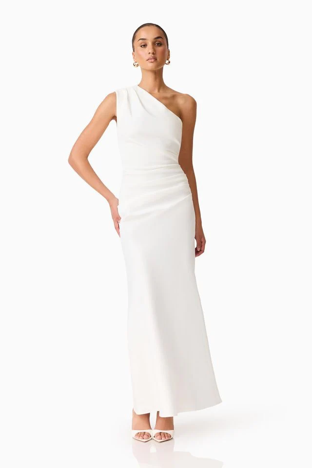 Elliatt Skye One Shoulder Gown - White - Image 2