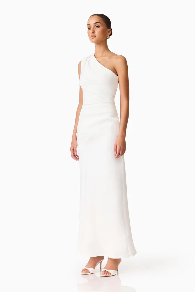 Elliatt Skye One Shoulder Gown - White - Image 4