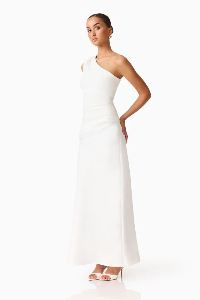 Elliatt Skye One Shoulder Gown - White - Image 5