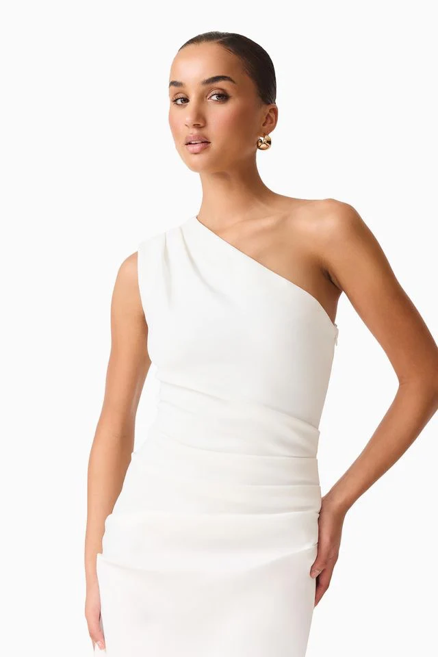 Elliatt Skye One Shoulder Gown - White - Image 6