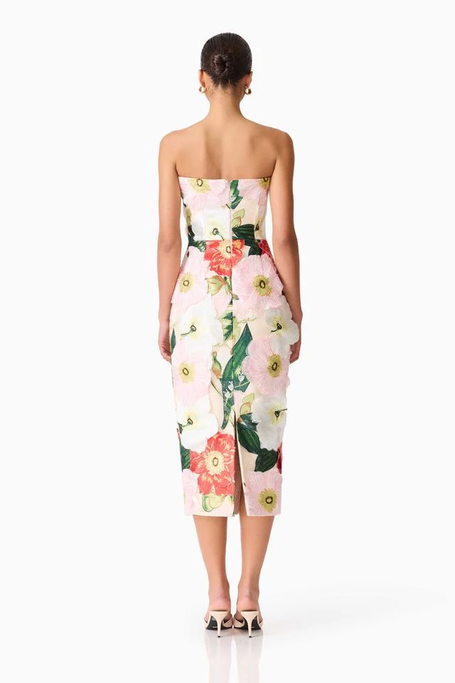 Elliatt Solara Midi Dress - Red & Pink Multi - Image 8