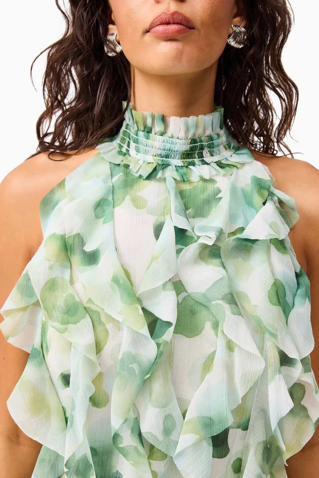 Elliatt Solene Gown - Green Floral - Image 6