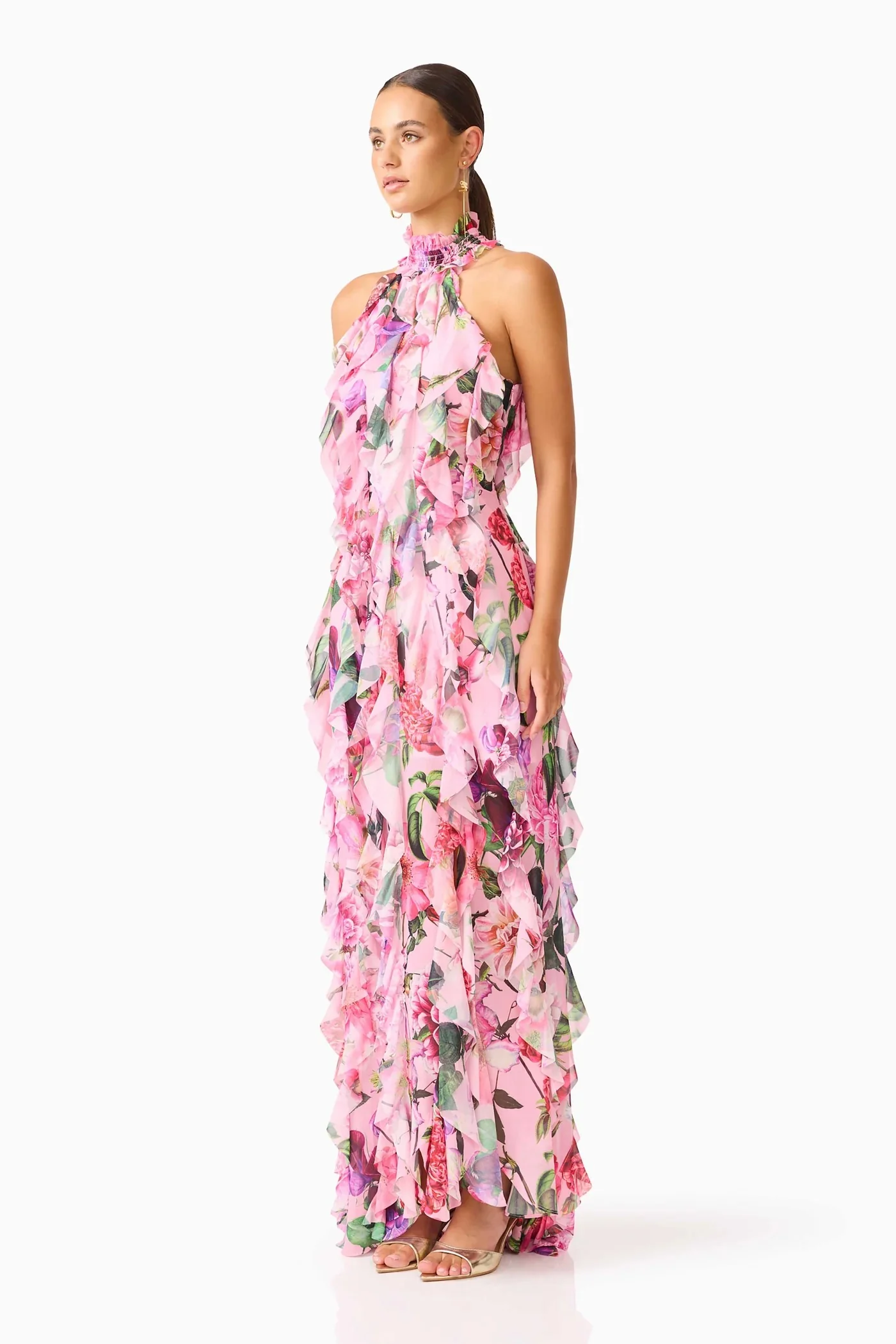 Elliatt Solene Gown - Pink Floral - Image 3
