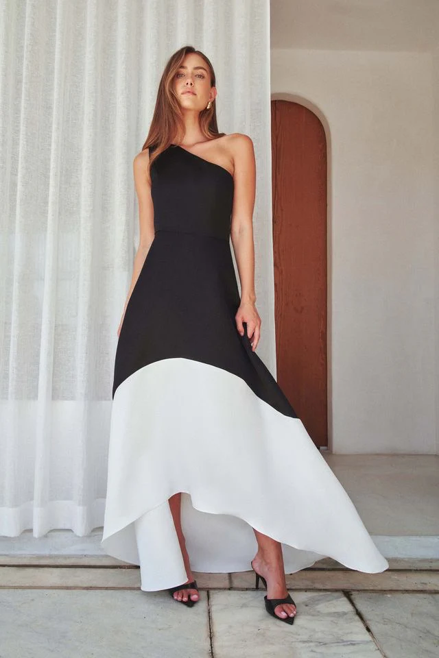 Elliatt Sorrel Gown - Black White - Image 2