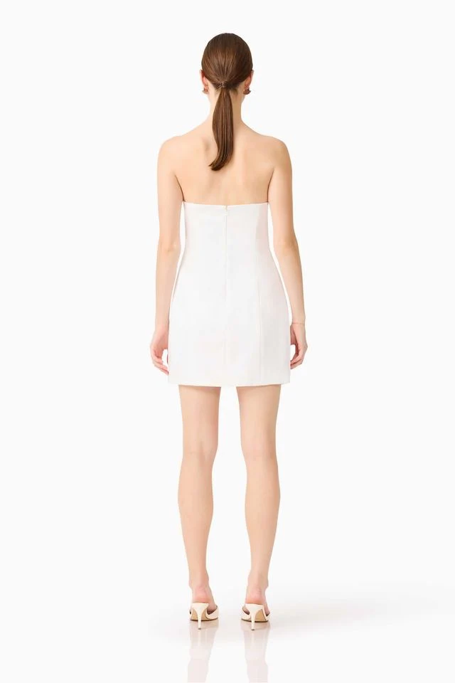Elliatt Sydney Assymetrical Mini Dress - White - Image 5
