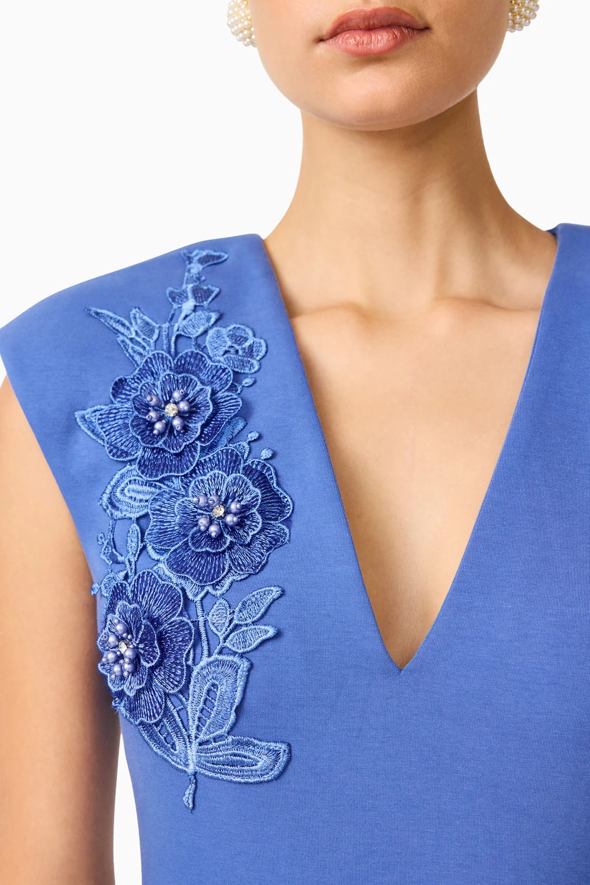 Elliatt Talitha Column Maxi Dress - Cornflower Blue - Image 4