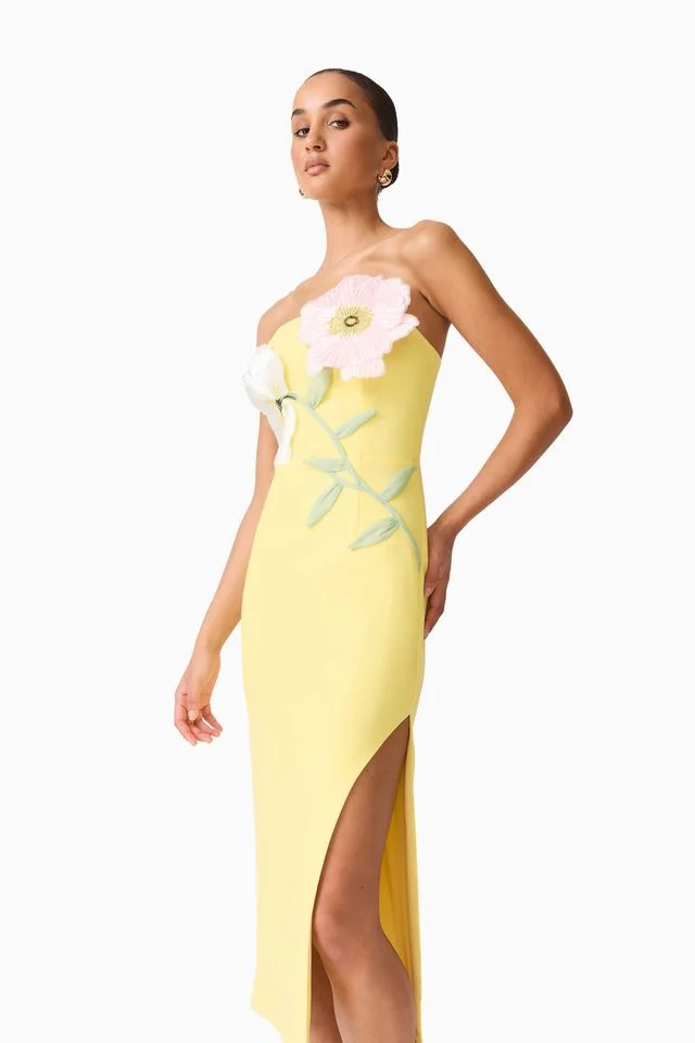 Elliatt Hope Midi Dress - Yellow - Image 4