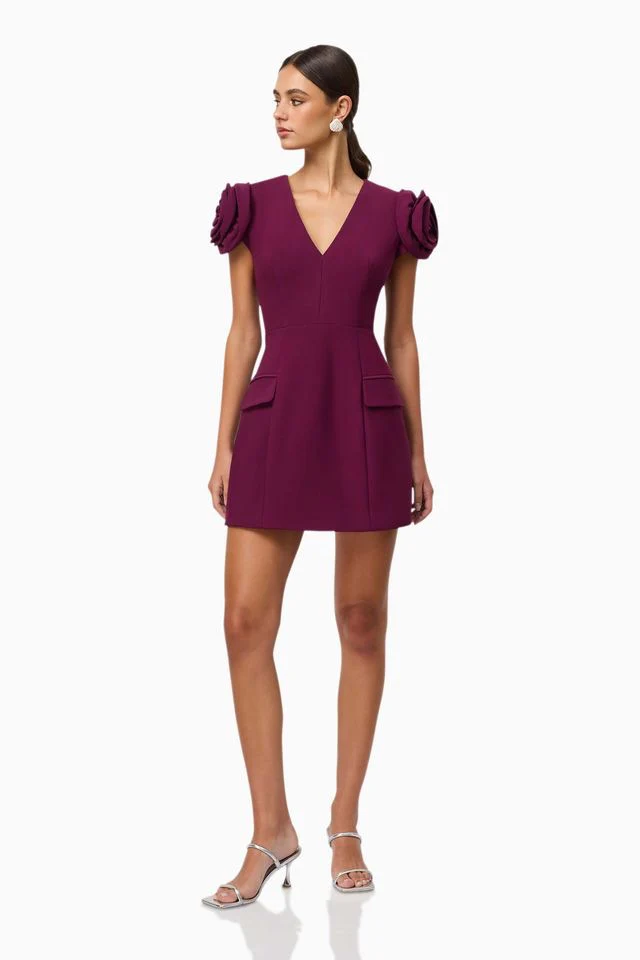 Elliatt Theresa Mini Dress - Grape - Image 2