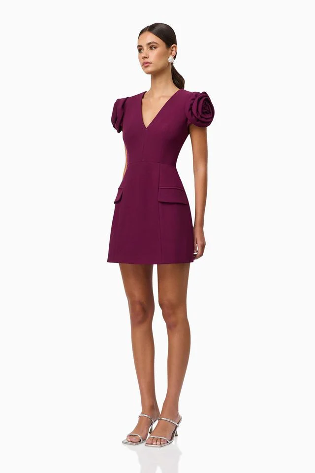 Elliatt Theresa Mini Dress - Grape - Image 3