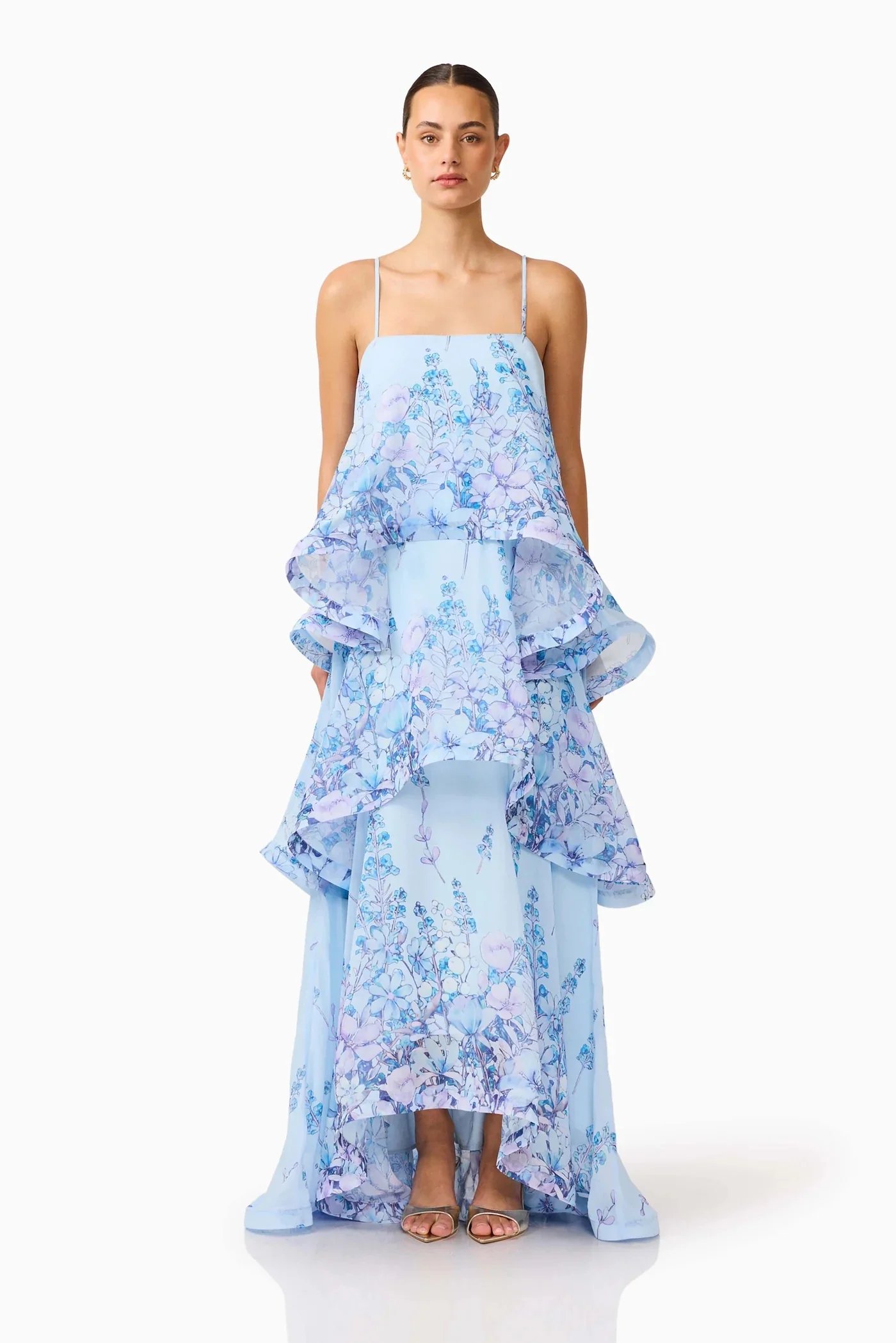 Elliatt Tilly Maxi Dress - Baby Blue Floral