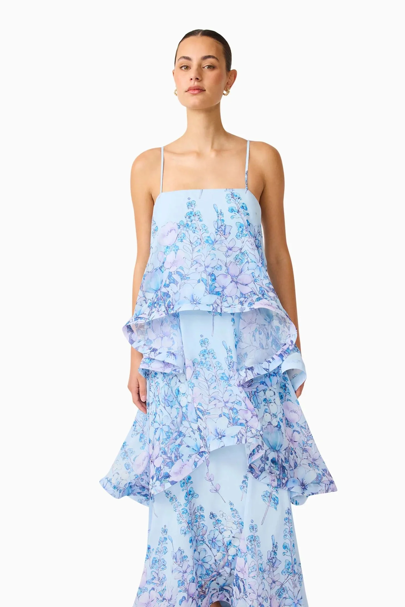 Elliatt Tilly Maxi Dress - Baby Blue Floral - Image 4
