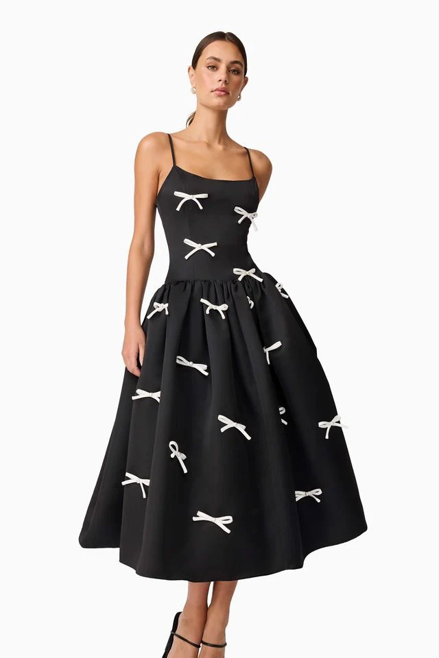 Elliatt Ursula Midi Dress - Black - Image 2