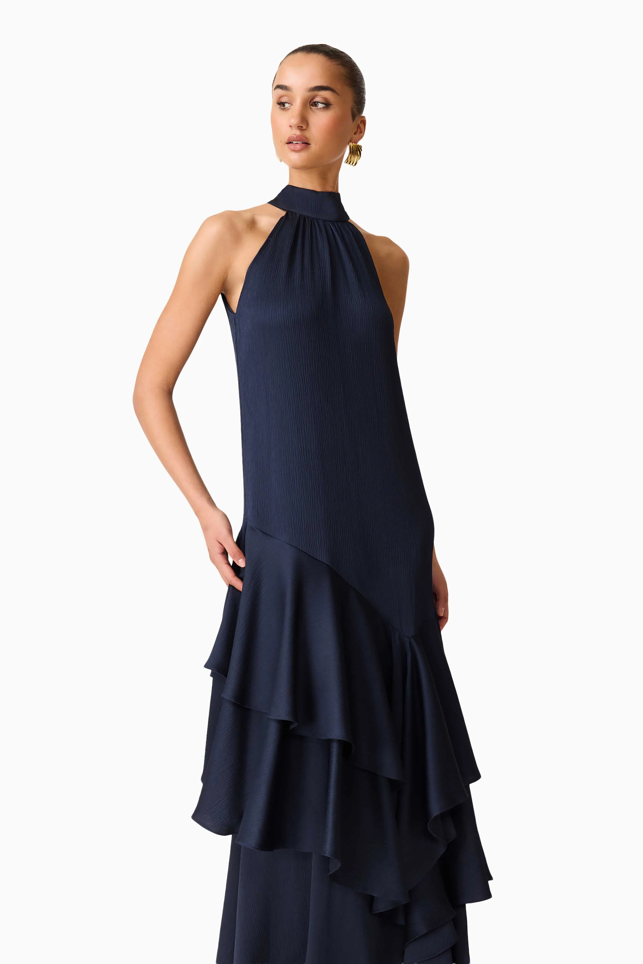 Elliatt Varella Halterneck Gown - Navy - Image 2