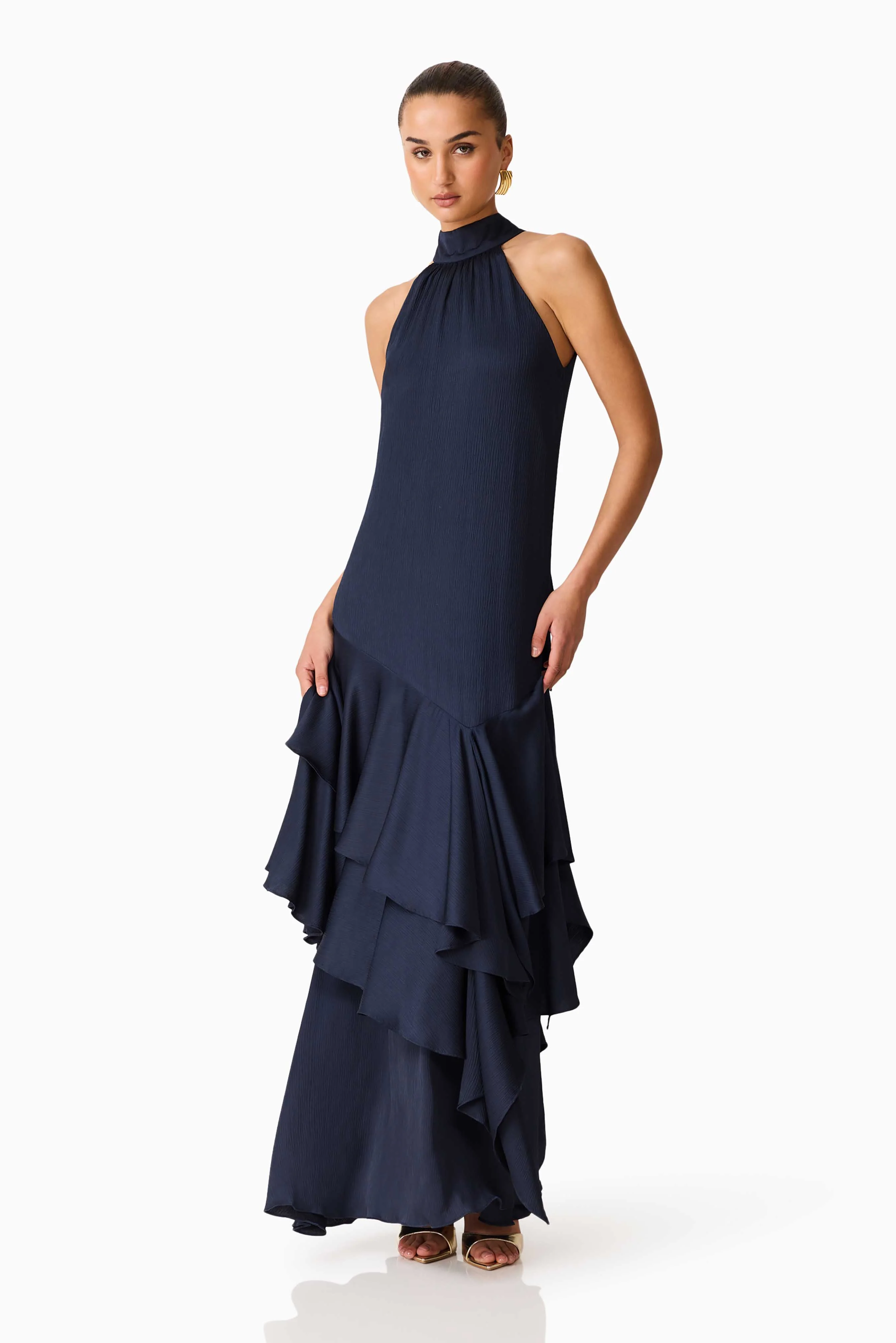 Elliatt Varella Halterneck Gown - Navy - Image 3