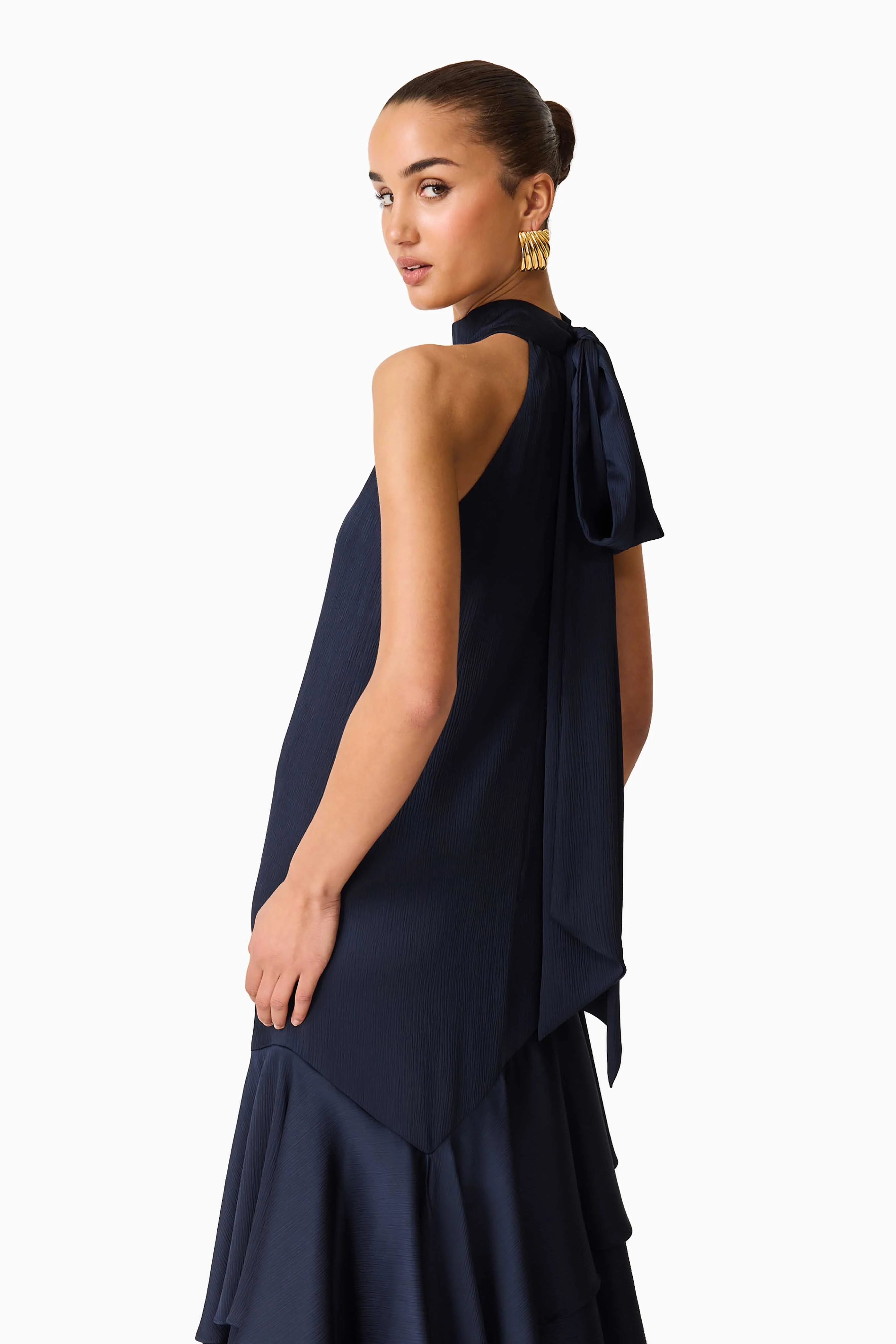 Elliatt Varella Halterneck Gown - Navy - Image 4