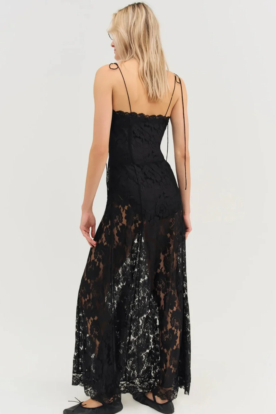 For Love & Lemons Claudia Rose Lace Maxi Dress - Black - Image 3