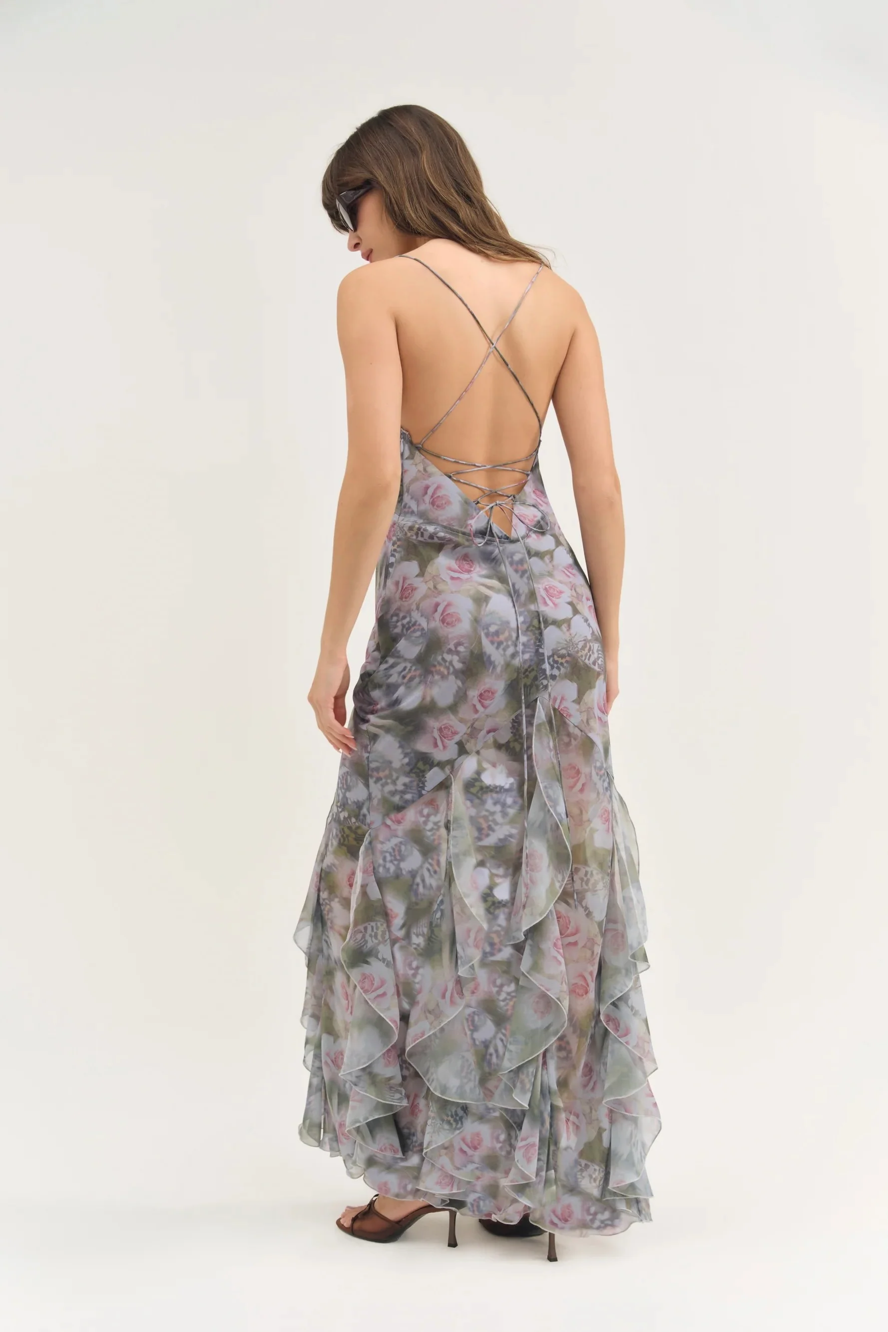 For Love & Lemons Elea Maxi Dress - Purple - Image 4
