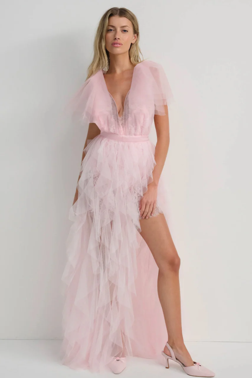 For Love & Lemons Maxine Gown - Pink
